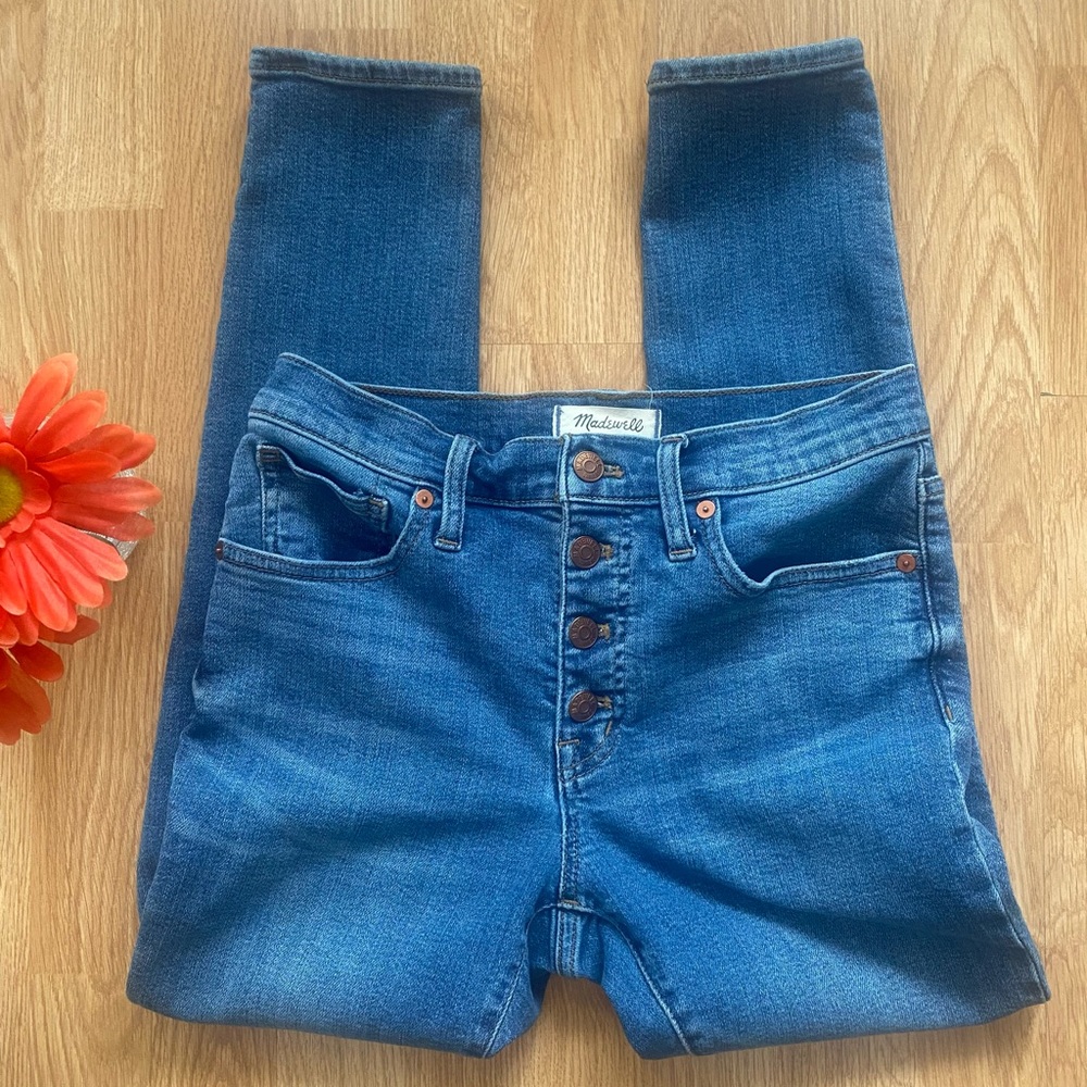Madewell 9” mid-rise skinny crop jean pants
